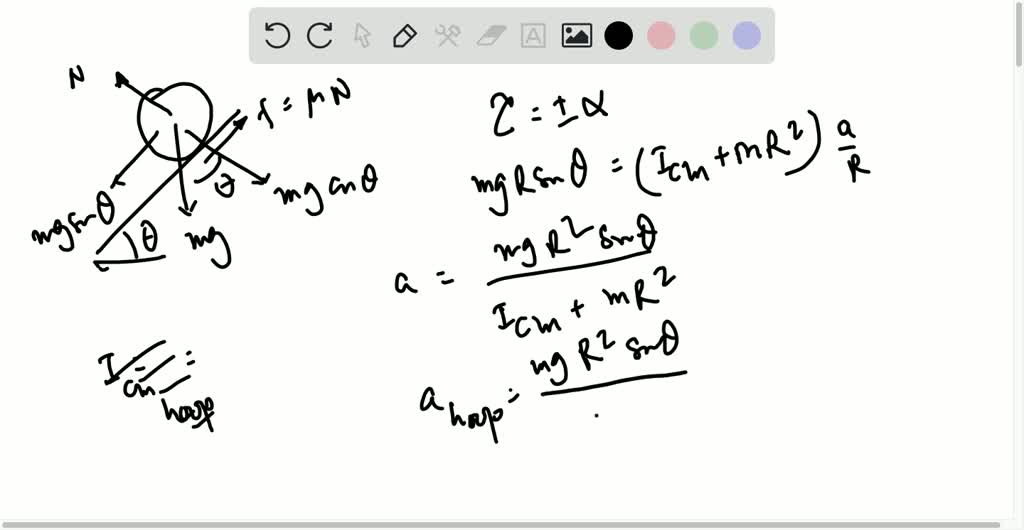 (a) Determine The Acceleration Of The Center Of Mass Of A Uniform Solid ...