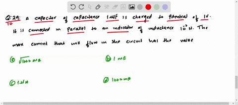 a-capacitor-of-capacitance-i-mu-mathrmf-is-charged-to-a-potential-of-1-mathrmv-it-is-connected-in-pa