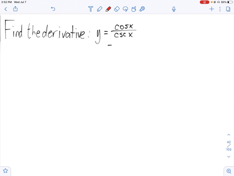 find-the-derivative-of-the-function-gvfraccos-vcsc-v