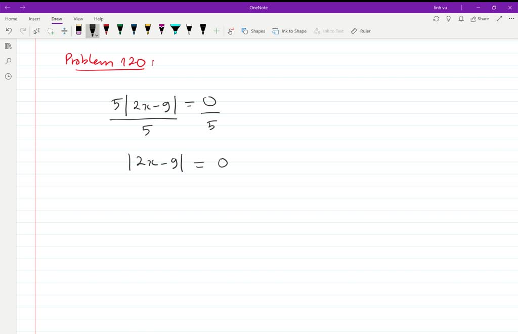 SOLVED Solve 5 2 X 9 0