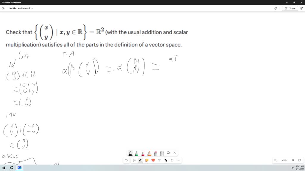 Solved Let ℱ ℝ 2 ℝ 2 Denote The Vector Space Consisting Of All