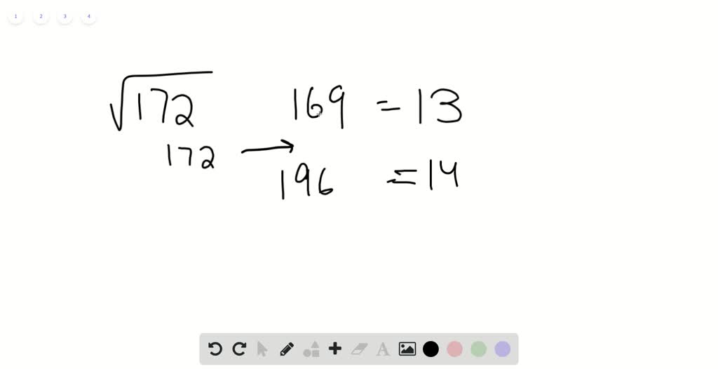 SOLVED:In the following exercises, estimate each square root between ...