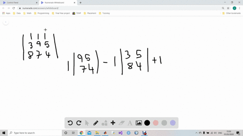 find-the-value-of-each-determinant-leftbeginarraylll1-1-1-3-9-5-8-7-4endarrayright