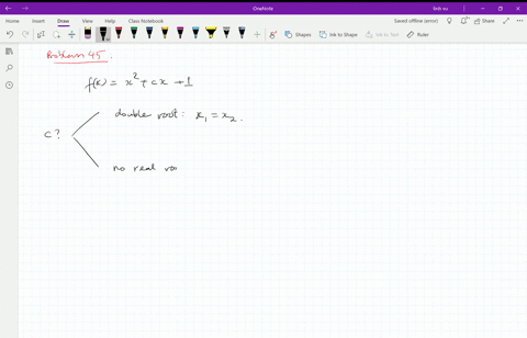 for-which-values-of-c-does-fxx2c-x1-have-a-double-root-no-real-roots