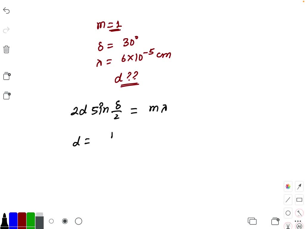 In the minimum deviation position of a diffraction grating the finst