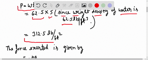 a-flat-rectangular-plate-is-submerged-horizontally-in-water-a-find-the-force-in-lb-and-the-pressure-