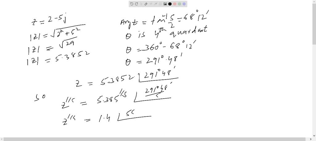 solved-determine-the-fifth-roots-of-2-i-5-giving-the-results-in