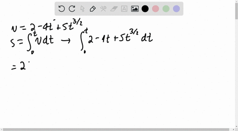 the-velocity-of-a-particle-which-moves-along-the-s-axis-is-given-by-v2-4-t5-t3-2-where-t-is-in-secon