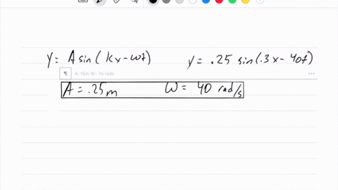 a-sinusoidal-wave-is-described-by-the-wave-function-y-025-sin-030-x-40-t-where-x-and-y-are-in-meters