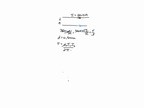 two-long-parallel-wires-are-attracted-to-each-other-by-a-force-per-unit-length-of-320-mu-mathrmn-m-2