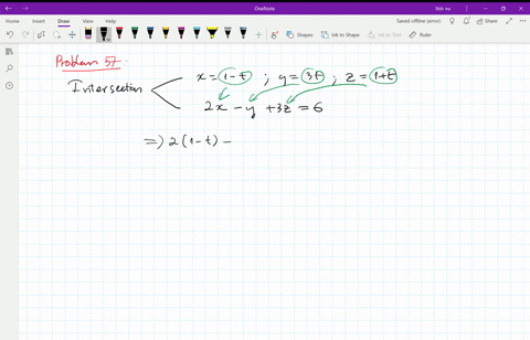 find-the-point-in-which-the-line-meets-the-plane-x1-t-quad-y3-t-quad-z1t-quad-2-x-y3-z6-2
