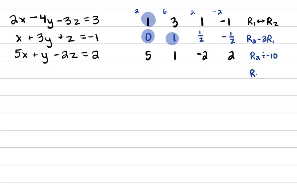 Solved Solve The System Of Equations Using Gaussian Elimination Or Gauss Jordan Elimination Use A Graphing Calculator To Check Your Answer Egin Aligned 2 X 4 Y 3 Z 3 X 3 Y Z 1 5