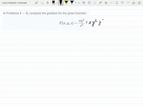 in-problems-1-4-compute-the-gradient-for-the-given-function-fx-y-zfracx-y2z3