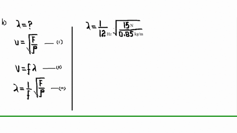 the-tension-in-a-string-is-15-n-and-its-linear-density-is-085-kgm-a-wave-on-the-string-travels-towar
