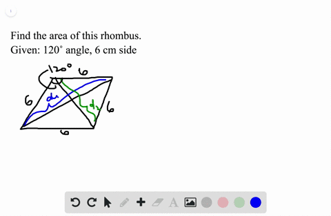 in-exercises-1-20-find-the-area-of-each-figure-a-rhombus-with-a-120circ-angle-and-sides-6-mathrmcm