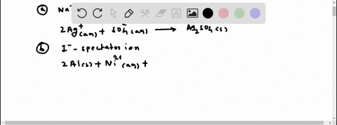 SOLVED:Identify the spectator ions, and write a net ionic equation for ...