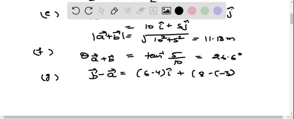 Solved Here Are Two Vectors A⃗ 4 0 M î 3 0 M ĵ And B⃗ 6 0 M î 8