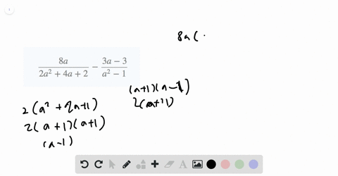 perform-the-indicated-operations-frac8-a2-a24-a2-frac3-a-3a2-1