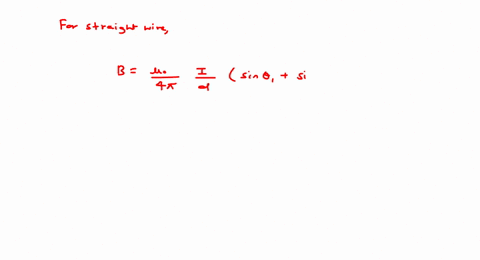 a-current-of-a-1-mathrmamp-is-passed-through-a-straight-wire-of-length-2-meter-the-magnetic-field-at