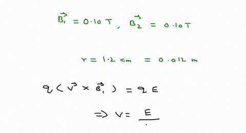 in-a-mass-spectrometer-a-singly-charged-ion-having-a-particular-velocity-is-selected-by-using-a-magn
