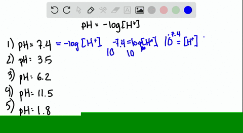 calculate-the-hydrogen-ion-concentration-leftmathrmhright-for-each-of-the-following-materials-a-bloo
