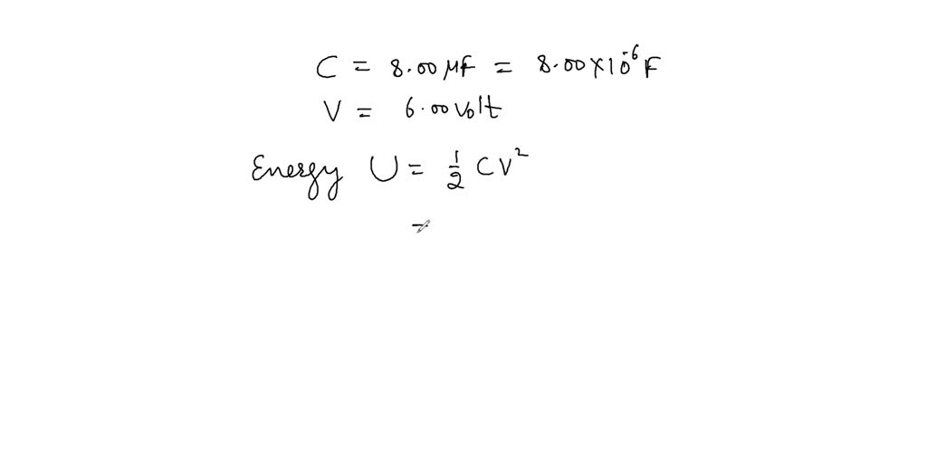 How much energy is stored in an 8.00 - $\mu$ F capacitor whose plates are at a potential difference of $6.00 \mathrm{V}$ ?