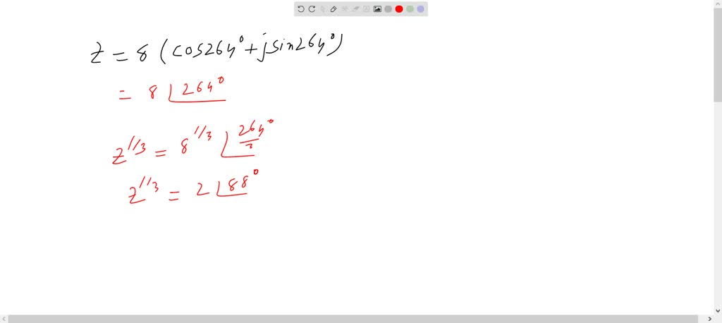 Find the three cube roots of 8(cos264^∘+j sin264^∘) and state which of ...