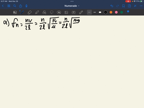 ii-one-end-of-a-horizontal-string-of-linear-density-66-times-10-4-mathrmkg-mathrmm-is-attached-to-2