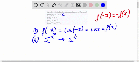 which-of-the-following-functions-is-an-odd-function-a-fxcos-x-b-y2-x2-c-y2x-s4-d-x2-n-cot-2-n1-x