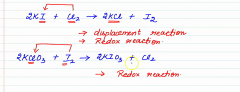 identify-correct-statements-for-the-following-incomplete-reactions-i-mathrmkimathrmcl_2-rightarrow-2