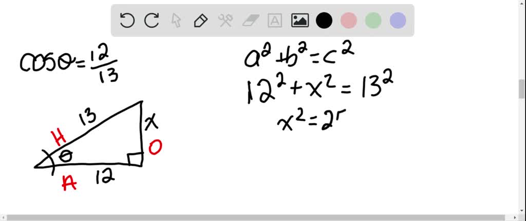 SOLVED:Sketch a triangle that has acute angle θ, and find the other