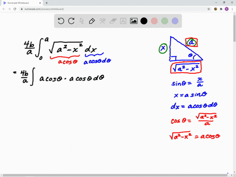 the-area-of-the-ellipse-fracx2a2fracy2b21-is-given-by-frac4-ba-int_0a-sqrta2-x2-d-x-compute-this-int
