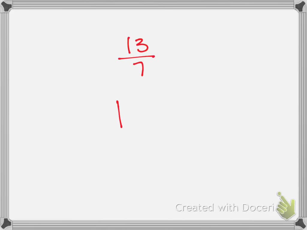 convert the improper fraction 4313 into a mixed number