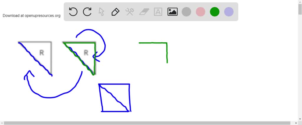 Triangle R is a right triangle. Can we use two copies of Triangle R to ...