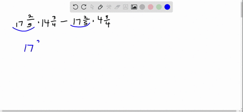 use-the-distributive-property-to-calculate-each-value-mentally-17-frac25-cdot-14-frac34-17-frac25-cd