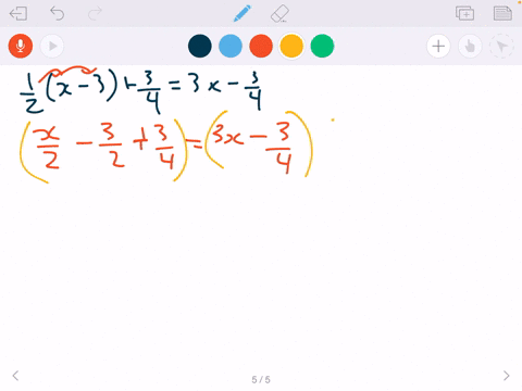 solve-the-equation-frac12x-3frac343-x-frac34