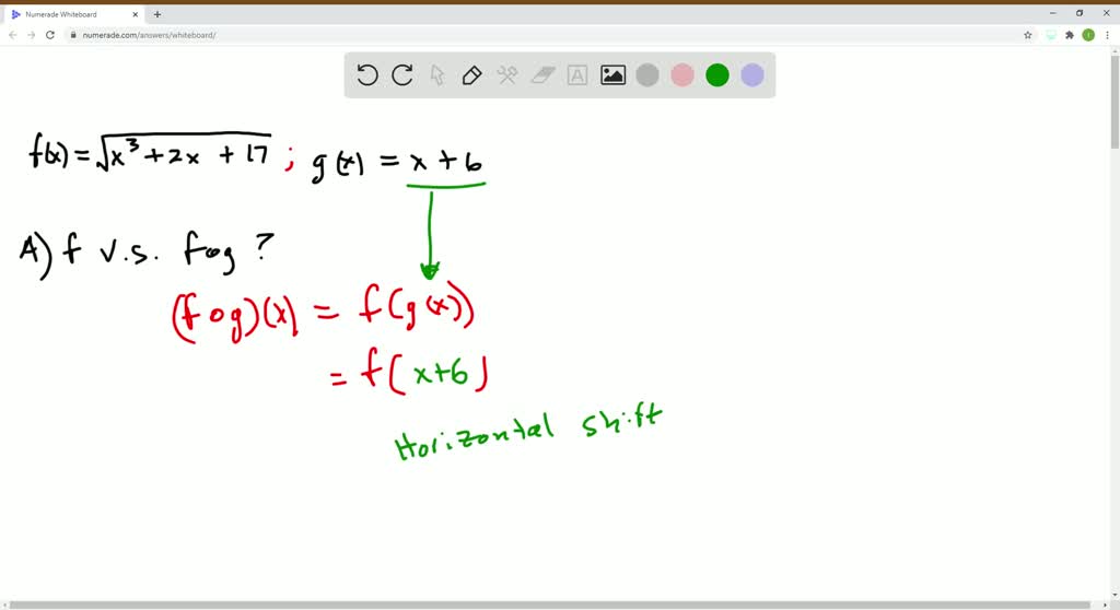 Solved Let F X Sqrt{x {3} 2 X 17} And G X X 6