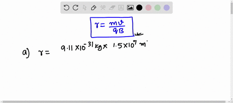 an-electron-moves-in-a-circular-path-perpendicular-to-a-uniform-magnetic-field-with-a-magnitude-of-4