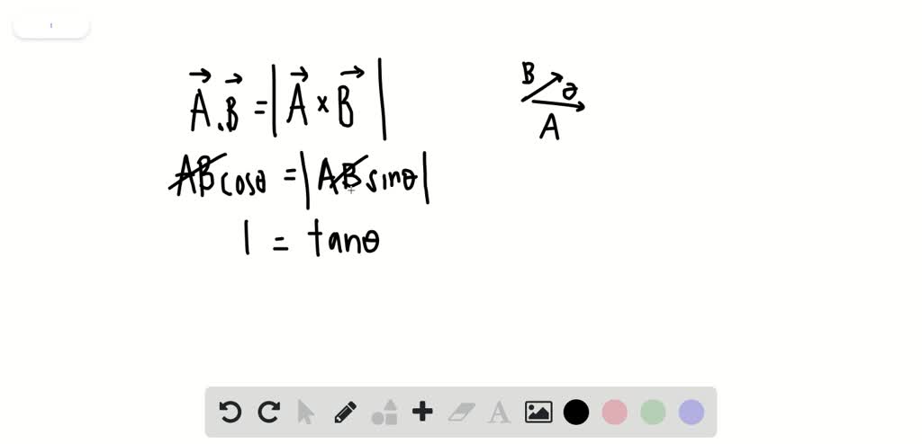 What S The Angle Between Two Vectors If Their Dot Product Is Equal To