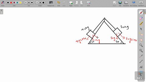 two-blocks-of-masses-of-40-mathrmkg-and-30-mathrmkg-ate-connected-by-a-weightless-string-passing-ove