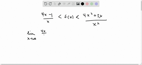 find-lim-_x-rightarrow-infty-fx-if-for-all-x5-frac4-x-1x-fx-frac4-x23-xx2