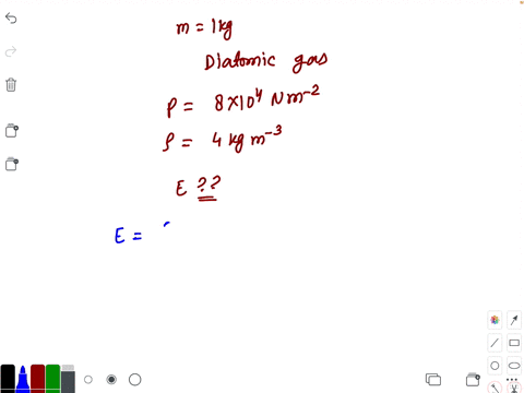 onelkg-of-a-diatomic-gas-is-at-a-pressure-of-8-times-10-1-mathrmn-mathrmm-2-the-density-of-the-gas-i