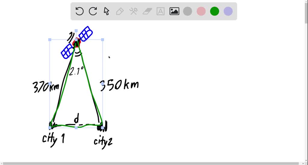 SOLVED:To find the distance between two cities, a satellite calculates ...