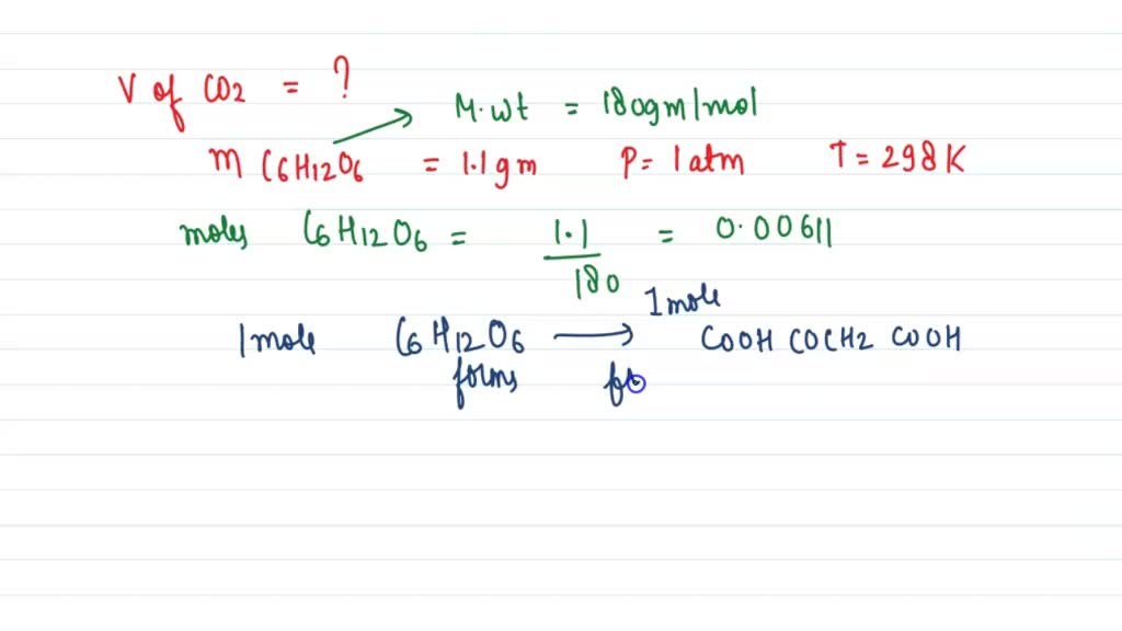 SOLVED:An initial step in the biosynthesis of glucose C6 H12 O6 is the ...