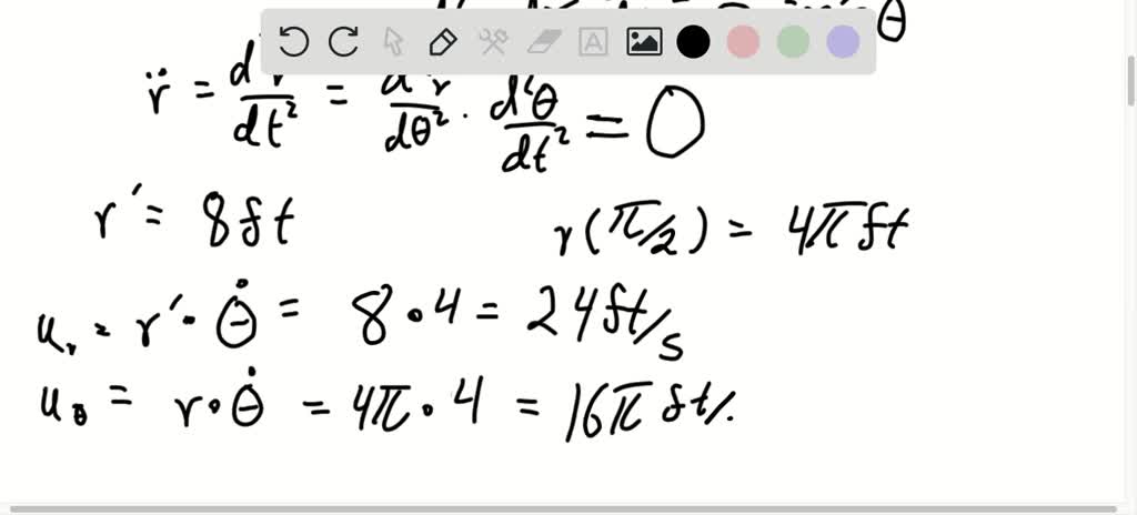 Solved:a Particle Moves Along An Archimedean Spiral R=(8 θ) Ft, Where 