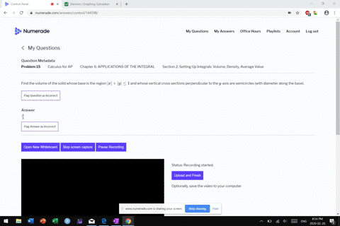 SOLVED:The base is the region enclosed by y=x^{2}…