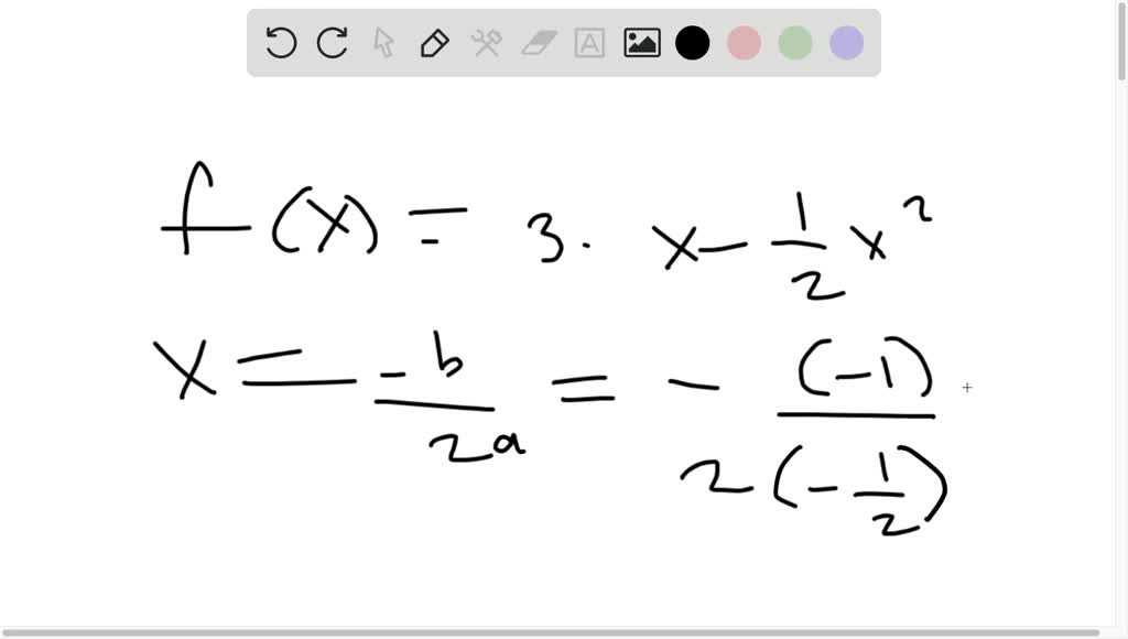 Solved formula for maximum and minimum values fin 