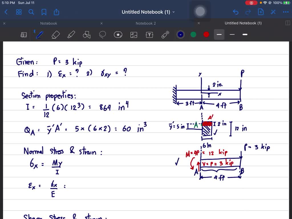 SOLVED If A Load Of P 3 Kip Is Applied To The A 36 Structural steel 
