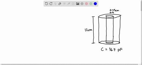 Solved A Capacitor Is Made From Two Hollow Coaxial Copper Cylinders One Inside The Other There Is Air In The Space B