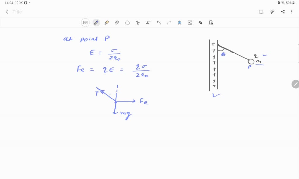 SOLVED:A Charged Ball B Hangs From A Silk Thread S, Which Makes An ...